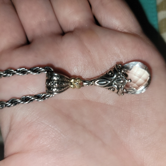 Barbara Bixby 18K & Sterling Silver Chain with Enhancer Pendant - Picture 2 of 6